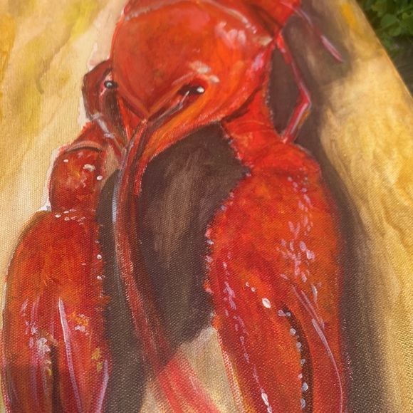 “Big Daddy Crawdad” Painting Acrylic on Canvas 24” tall x 12” aceoss - Picture 1 of 10